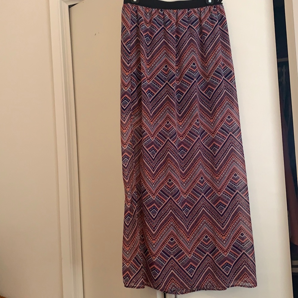 Divided Maxi skirt, multi color great shape.